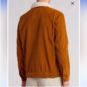 Volcom Medium Coat Halecrest Corduroy Trucker Jacket Faux Shearling Collar NWT